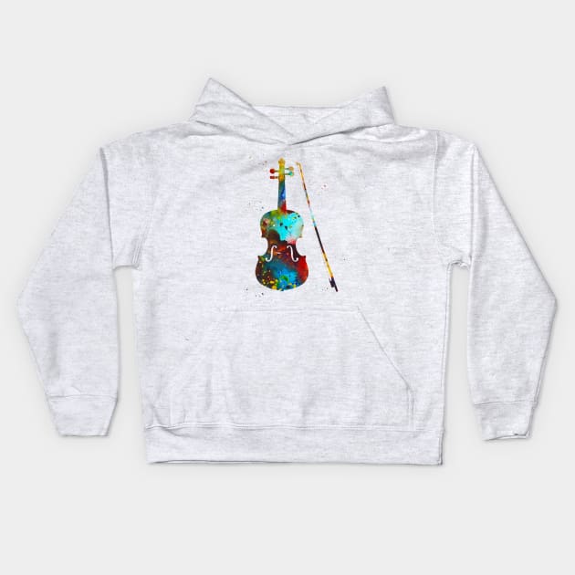 Violin Kids Hoodie by erzebeth